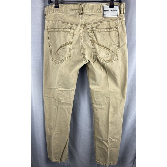 Union Bay Mens Sz 32X32 Tan Straight Leg Jeans 100% Cotton - Picture 5 of 12